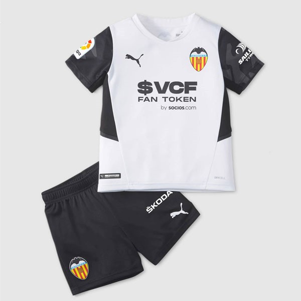 Camiseta Valencia 1ª Kit Niño 2021 2022